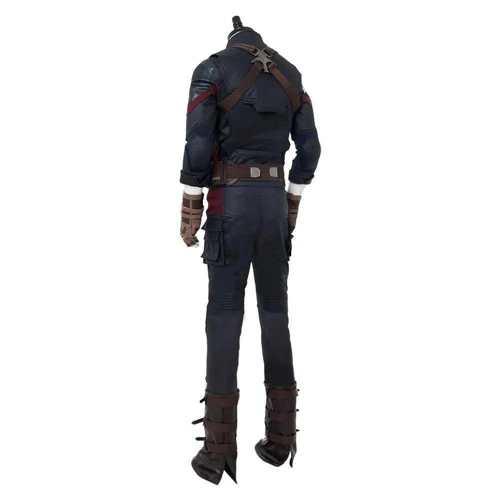 Infinity War Steven Rogers Outfit Uniform Suit Cosplay Costume NEW